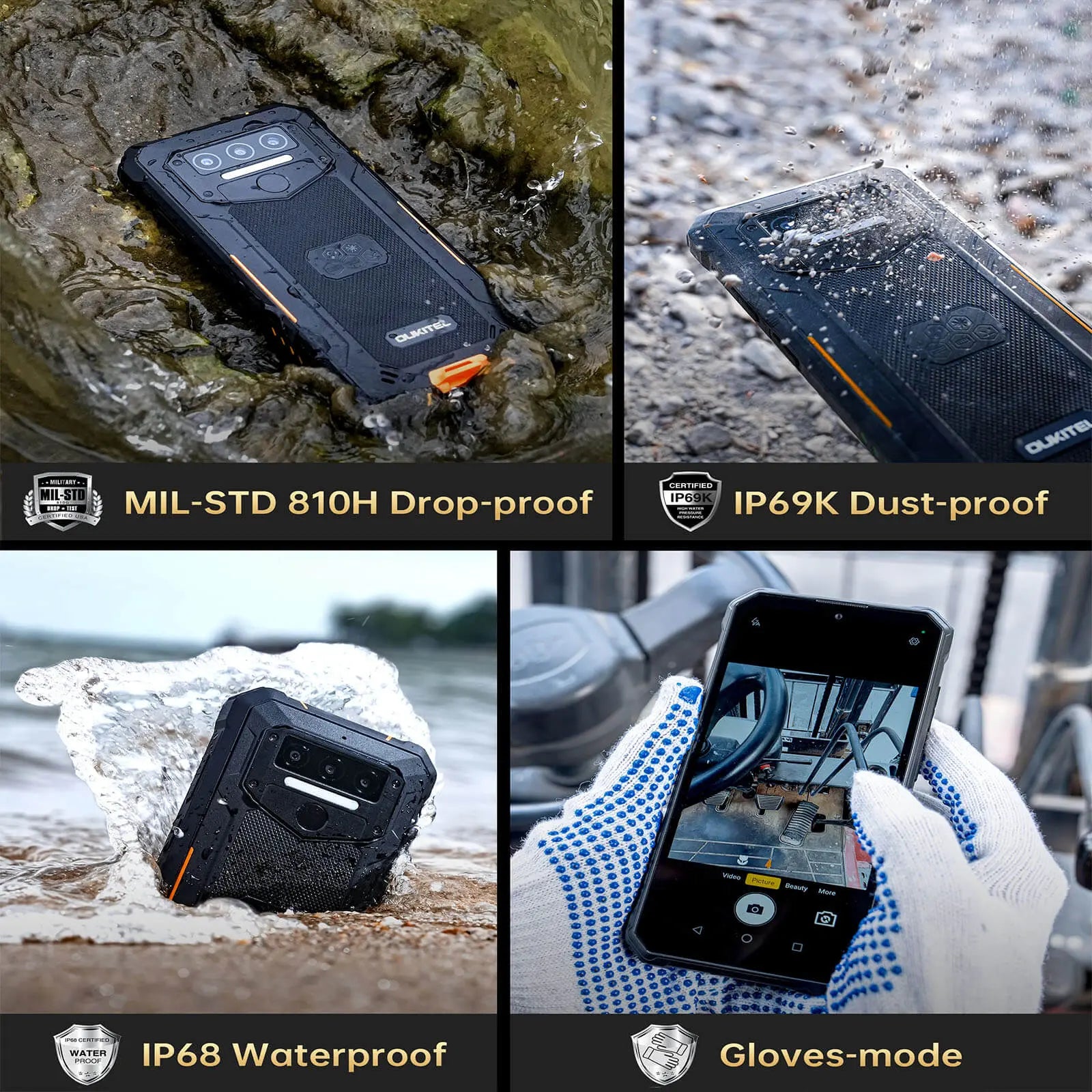 Oukitel WP23 4G Rugged Phone 6.52-inch 10600mAh Big Battery 13MP Camer –  OUKITEL