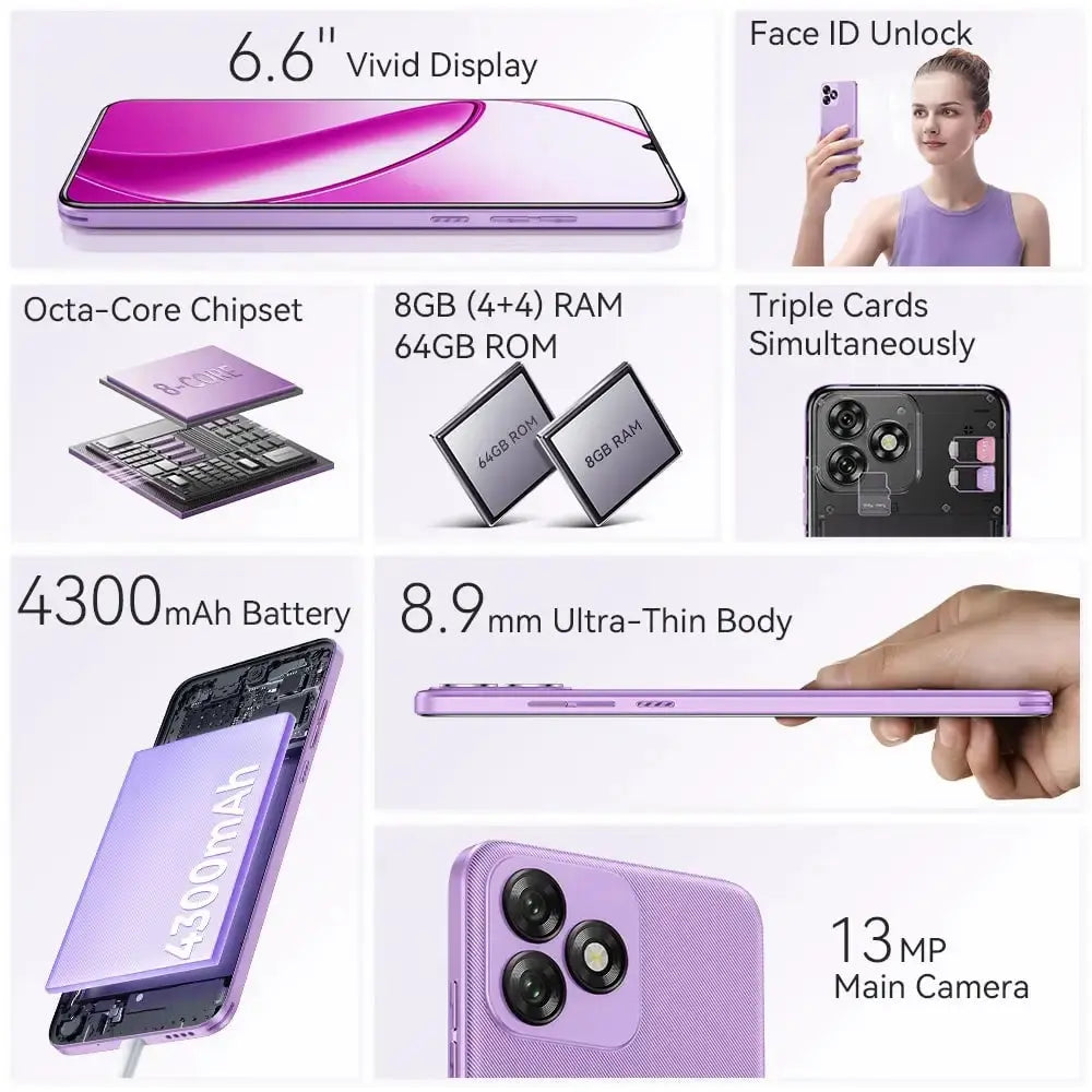 Oukitel C53 5G 6.6-inch 4300mAh Battery 8.9mm Ultra-thin Body Oukitel C53 5G 6.6-inch 4300mAh Battery 8.9mm Ultra-thin Body