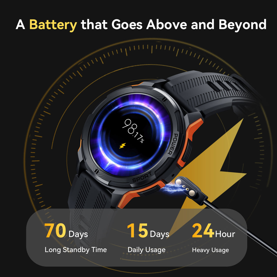 Smartwatch Oukitel Oukitel Smartwatch Zwart Oukitel BT10 (Montre Connectée - 1.43'') Black BT10 Smartwatch Touchscreen BT10-OE/OL Zwart Smartwatch Oukitel Oukitel Smartwatch Zwart Oukitel BT10 (Montre Connectée - 1.43'') Black BT10 Smartwatch Touchscreen BT10-OE/OL Zwart
