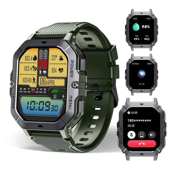 🎁 OUKITEL BT101 410mAh Battery Capacity 5ATM Waterproof  Rugged Military Smart Watch (100% off)