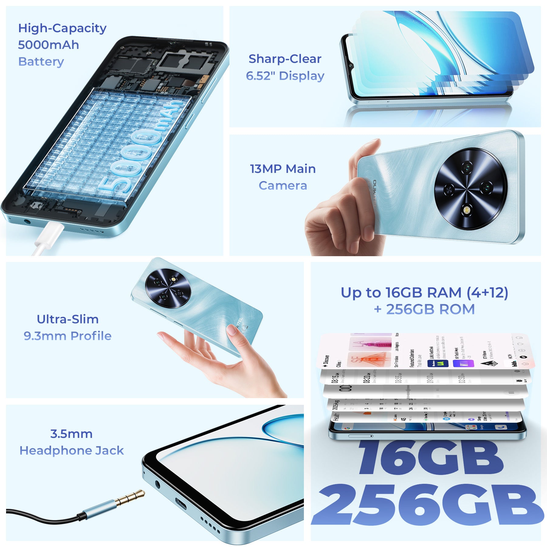 OUKITEL C5 6.8-inch 5000mAh Battery 9.3mm Ultra-thin Body SmartPhone