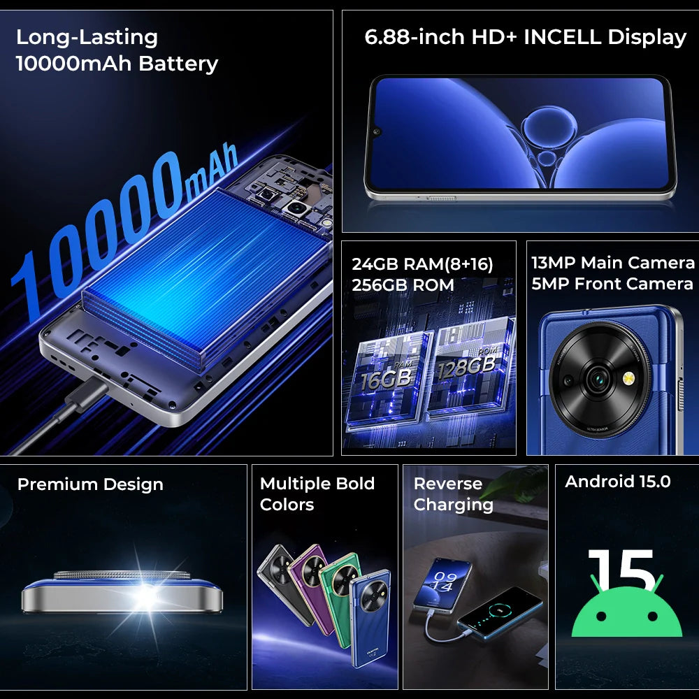 Oukitel C59 Pro 6.88-inch 10000mAh Battery 13.3mm Ultra-thin Body Oukitel C59 Pro 6.88-inch 10000mAh Battery 13.3mm Ultra-thin Body
