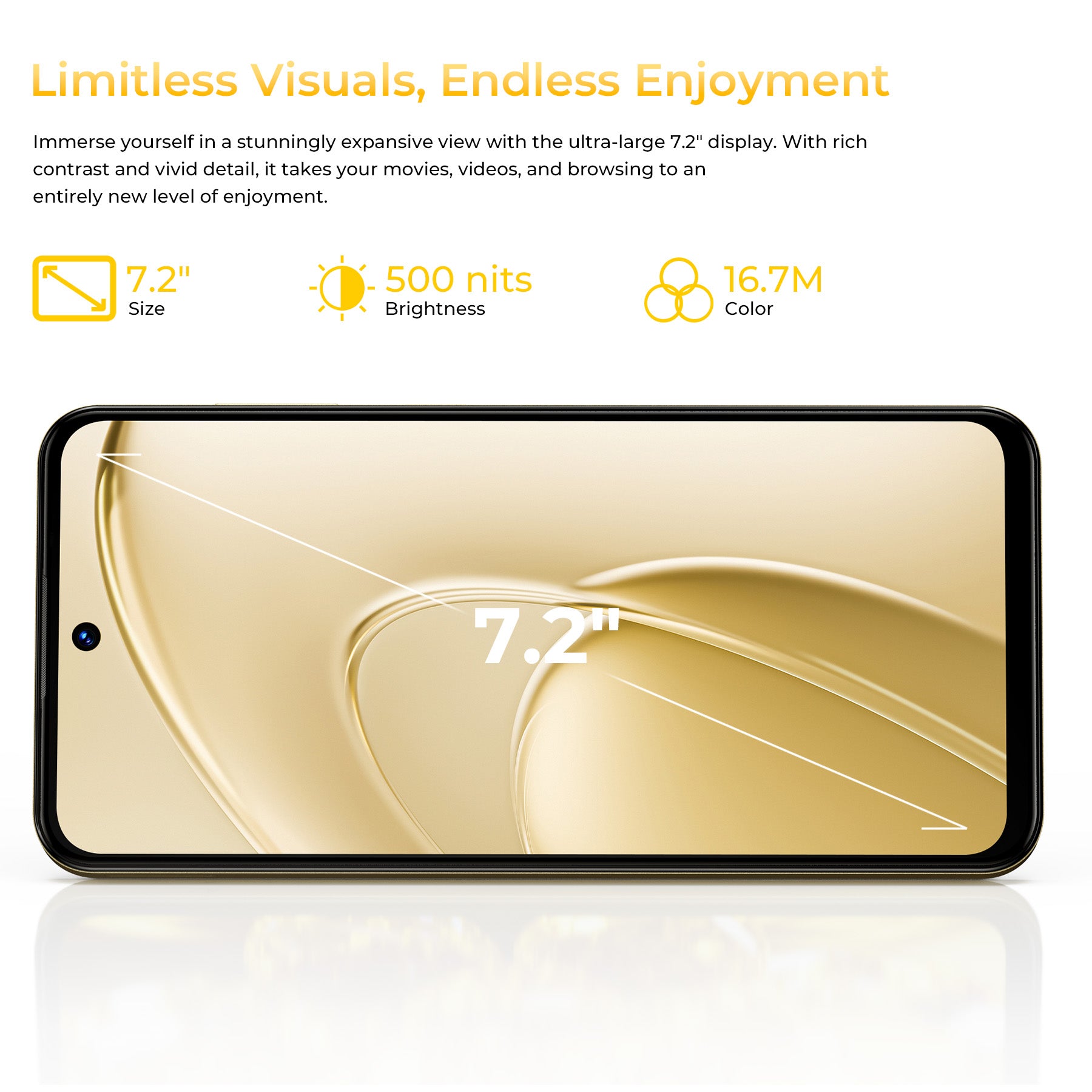 OUKITEL C68-EV 7.2-inch 6000mAh Battery 9.5mm Ultra-thin Body Smartpho