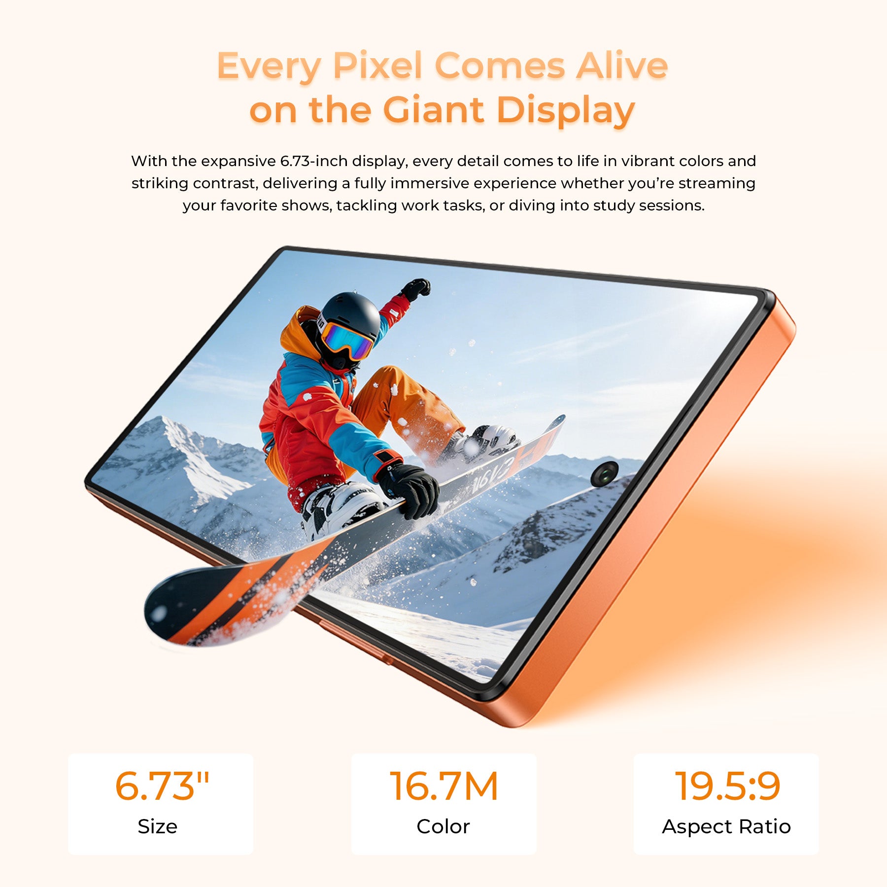 OUKITEL C66 6.73-inch 5000mAh Battery 8.7mm Ultra-thin Android 16 Smar