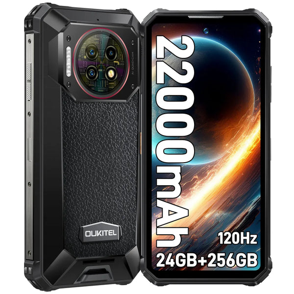 Oukitel WP19 Pro 6,8-inch 64 MP camera 22000 mAh batterij 33 W snel opladen robuuste telefoon (8 + 256 GB NFC)