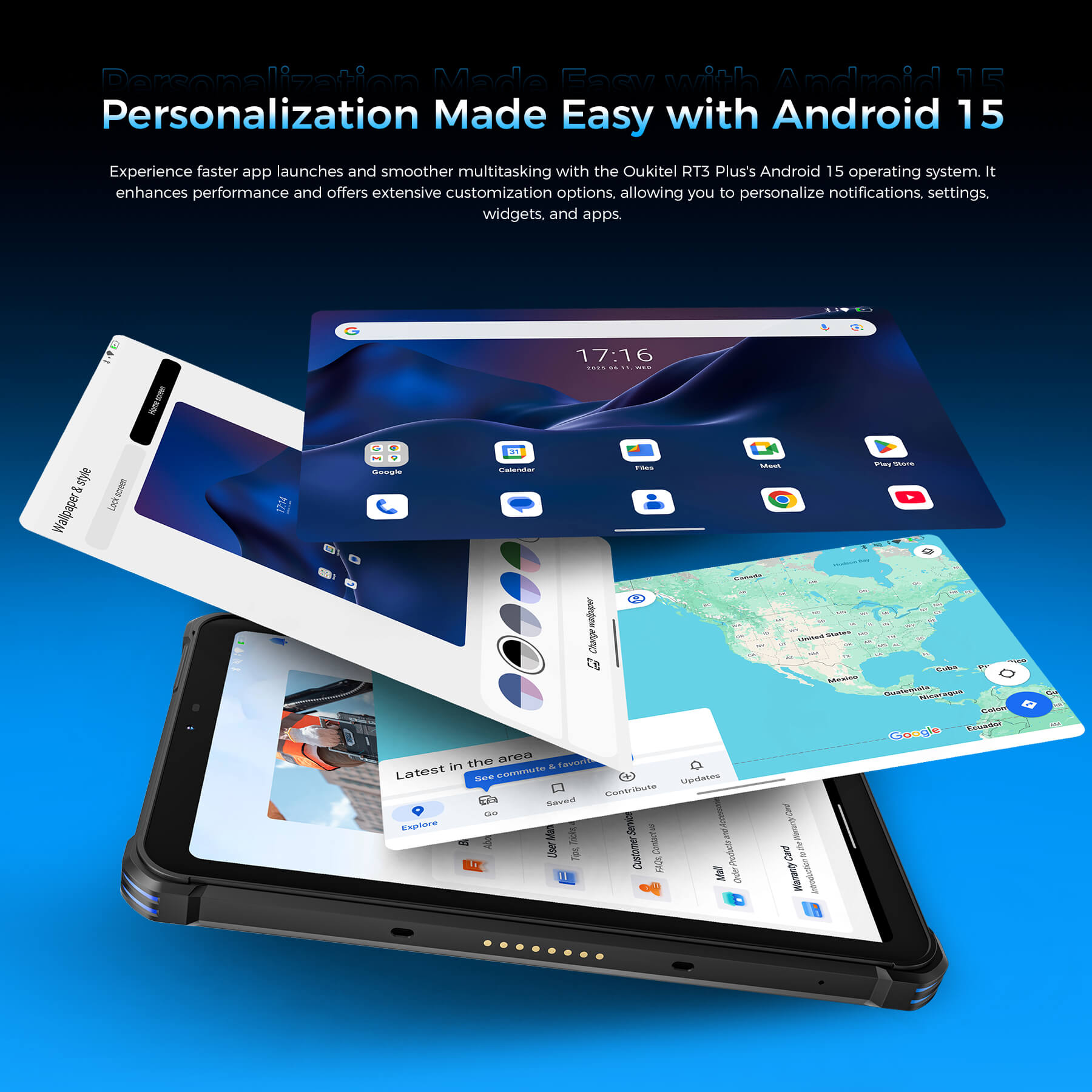 Oukitel RT3 Plus 4G RuggedTablet 8-inch 11000mAh Big Battery 16MP