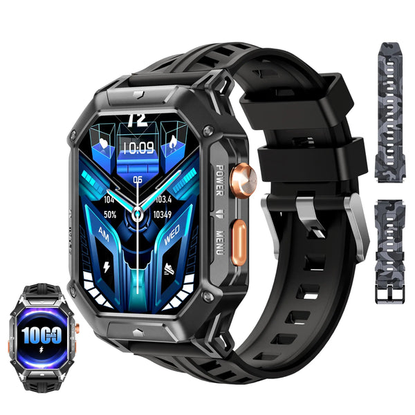 OUKITEL BT80 1000mAh Battery Capacity 5ATM Waterproof Rugged Outdoor Watch For Men