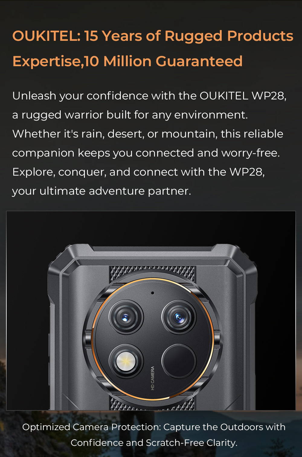 Oukitel WP28 8GB/256GB+საჩუქრად Bluetooth