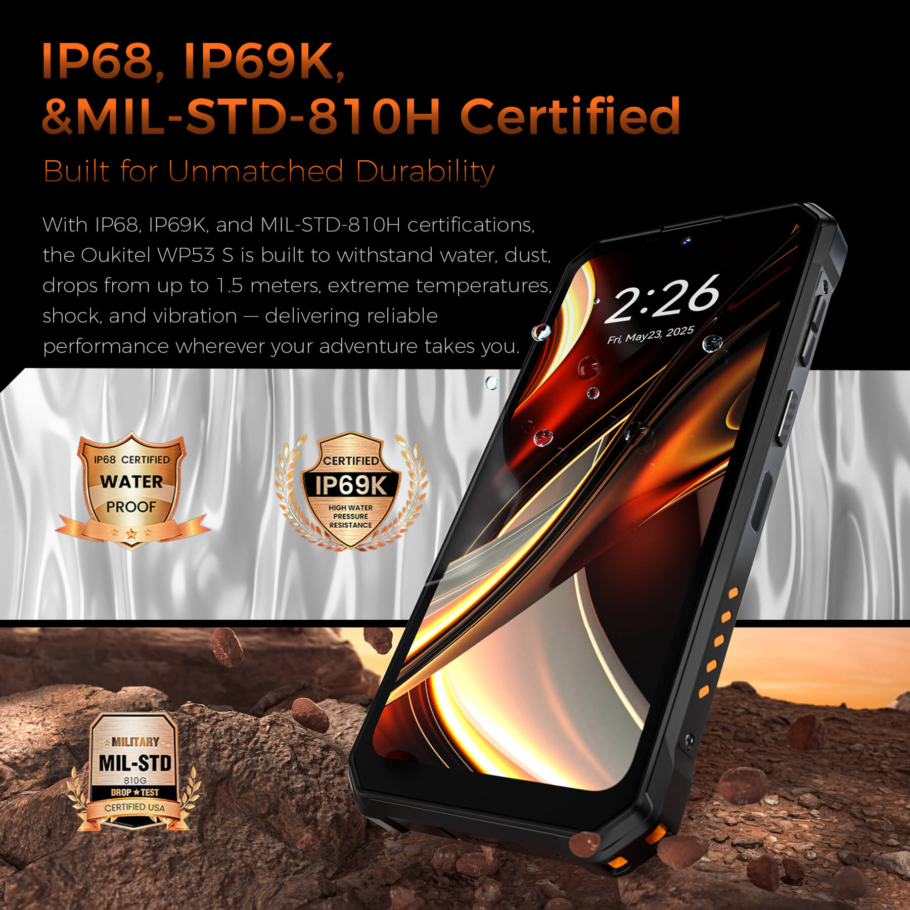 Oukitel WP53 S 4G Rugged Phone 6.52'' FHD+ Display 11000mAh Big
