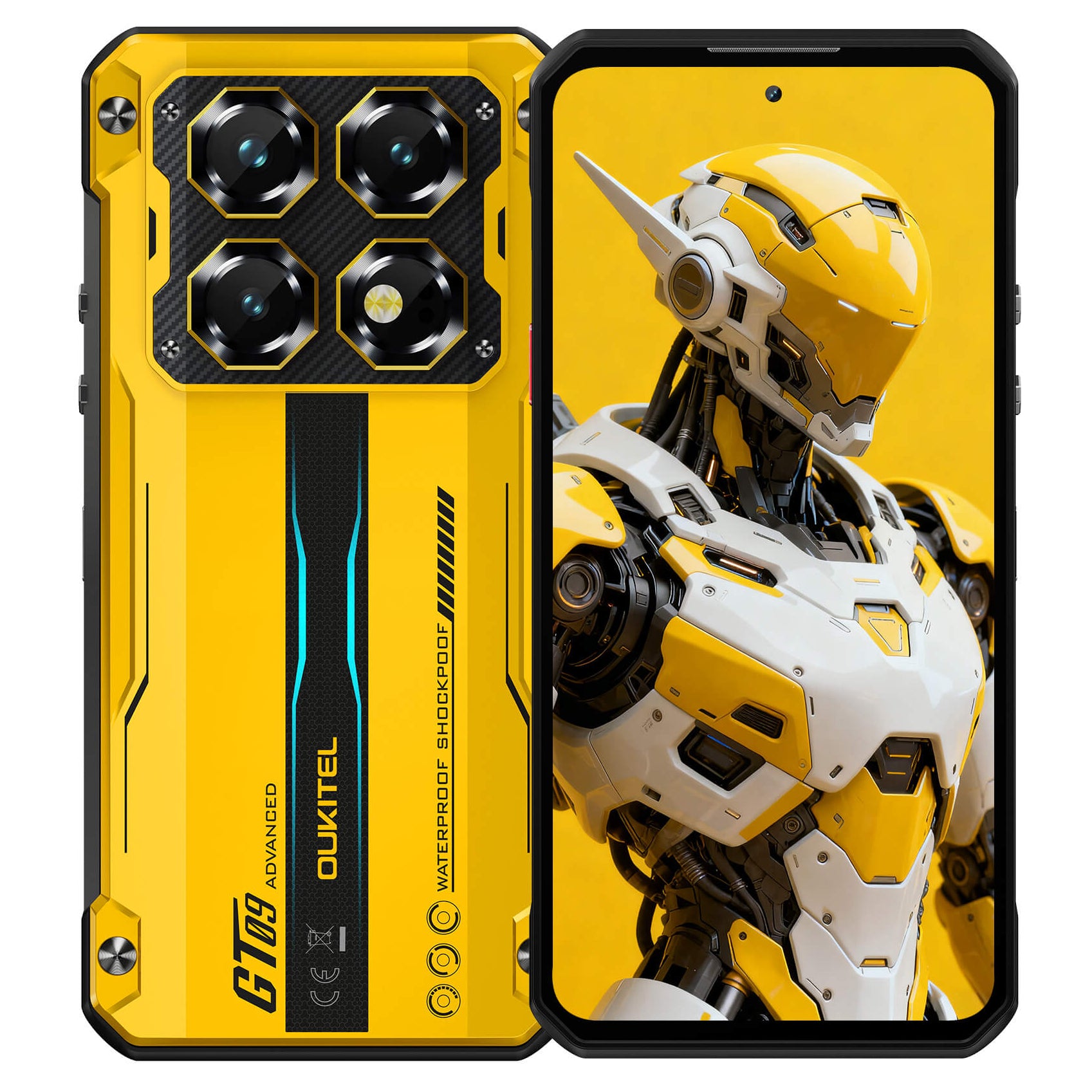 OUKITEL タフネススマホ WP60 5G 黄色24GB+256GB Oukitel WP60 5G Rugged Phone 7.2'' HD+ Display 10,000mAh Big