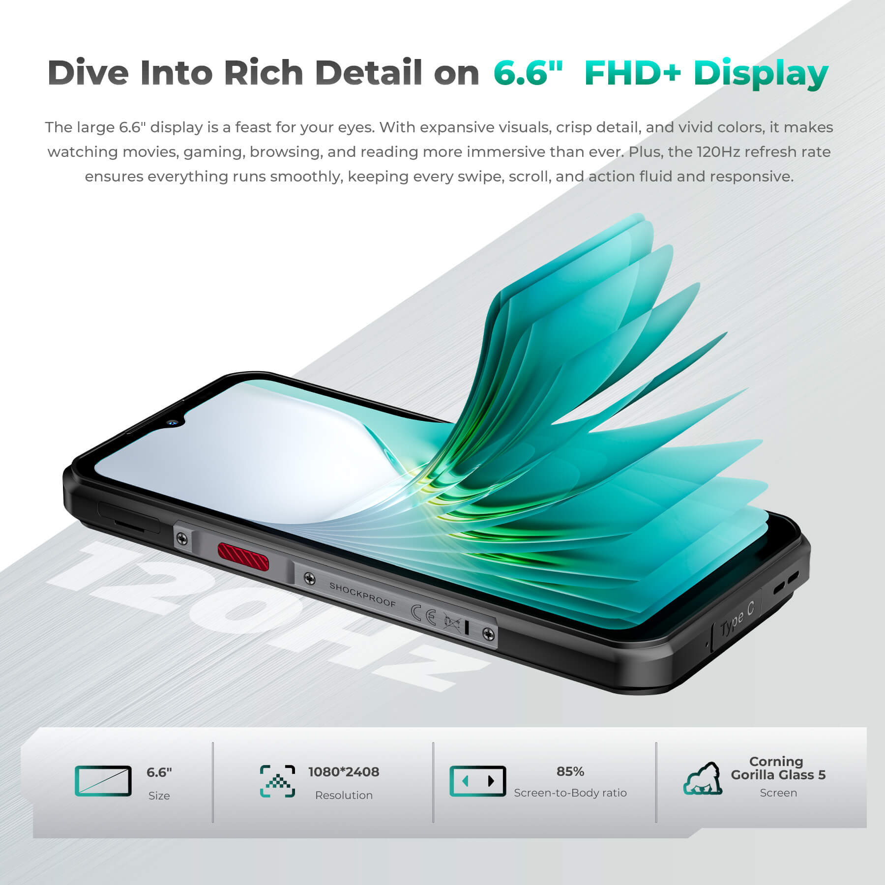 Oukitel WP62 5G Rugged Phone 6.6-inch 11000mAh Battery 108MP