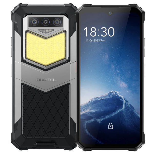 <tc>Oukitel</tc> Smartphone d&#39;extérieur super léger pour camping WP26 1200 LUM (16 + 256 Go NFC)